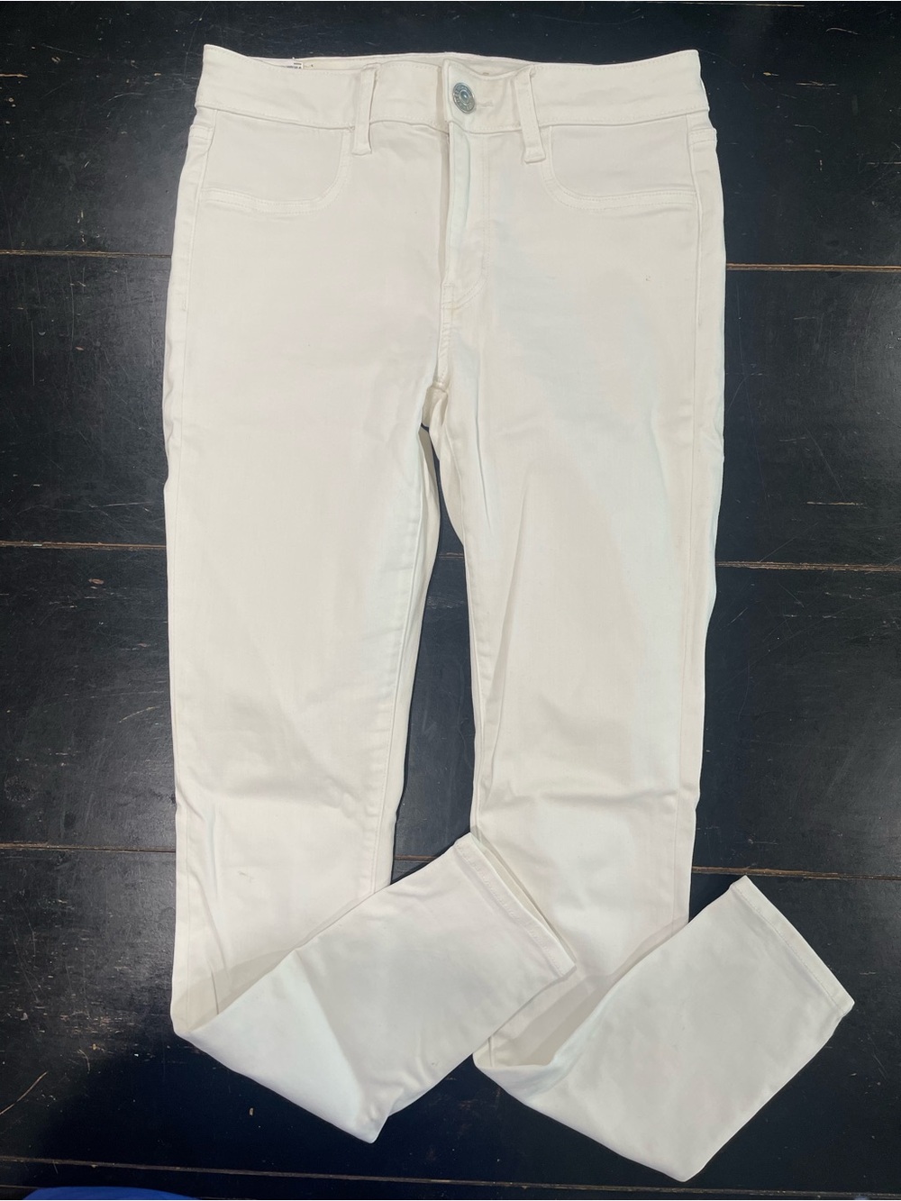 American Eagle Outfitters White Skinny Jeans - Stretch Waistband